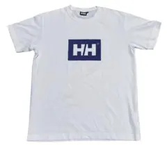 Helly Hansen フロントロゴ ホワイト ネイビー プリント tシャツ