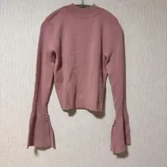 Chico/後ろリボン袖フレアニット