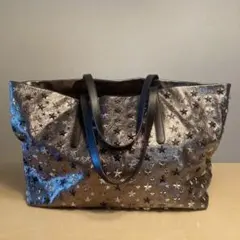 【美品】ト－トバッグ ピムリコ JIMMY CHOO シルバーメタル　男女兼用のサムネイル