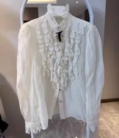 Ameri RUFFLE FRILL CHIFFON BLOUSE - メルカリ