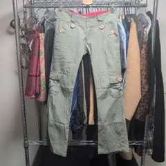 ezakiel カーゴパンツ オリーブ レディース