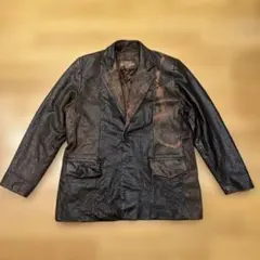 雰囲気抜群！90s Leather Gallery レザージャケット XL