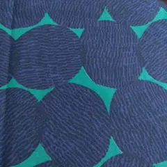 大人気　幾何学模様の　綿麻生地