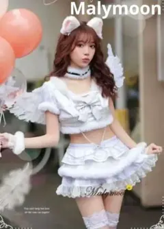 Malymoon マリームーン　白猫天使コスプレ衣装　キャットエンジェルコスプレのサムネイル
