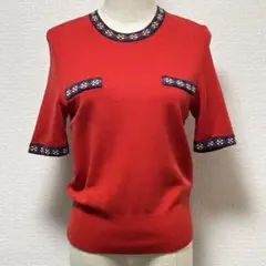 ポールスミス　オレンジ　マルチストライプ　トップス　レディース　半袖　ブラウス ポールスミス オレンジ マルチストライプ トップス レディース 半袖