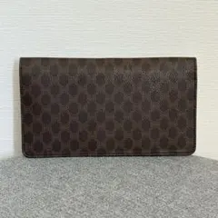 セリーヌ マカダム柄 長札入れ ウォレット 長財布 ブラウン系cw477
