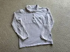 ベルメゾン ジータ GITA 丸襟長袖ポロシャツ ホワイト　160