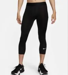 新品 2XL ナイキ メンズ　タイツ スパッツ 3/4 タイツ ブラックNIKE