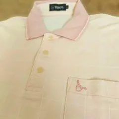 TOROY チェック柄 ピンクポロシャツ