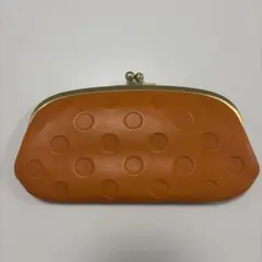未使用品！ズッケロフィラート 水玉ドット型押しレザー 親子がま口長