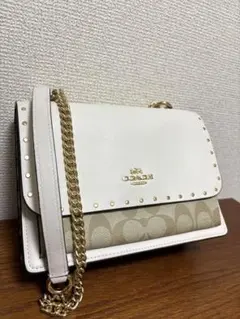 コーチ　クレア クロスボディ シグネチャー キャンバス ウィズ リベット