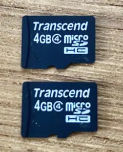 Transcend 4GB microSDHCカード　2枚セット