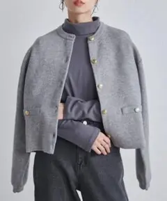 RANAN ニットカーディガン グレー M