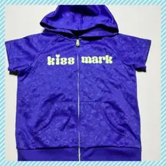 KISS MARK キスマーク 半袖パーカー ジャージ 140 パープル キッズ