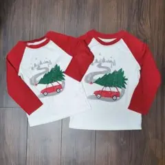 carter's クリスマス 長袖Tシャツ 2枚セット 5T＆2T