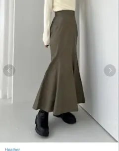 Heather ダークグレー フレアスカート