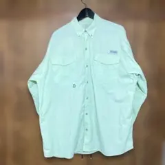 【希少】Columbia PFGフィッシングシャツ　ミントグリーン