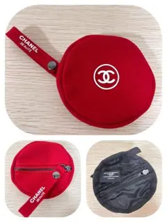 CHANEL ノベルティ ポーチ コインケース レッド 未使用