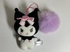 クロミカラフルリボン マスコット ピンク　ふわふわチャームのおまけつき