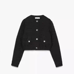 ZARA キルティングボンバージャケット　黒