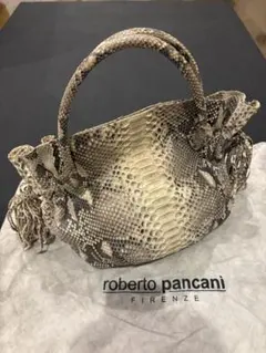 roberto pancani パイソン ハンドバッグ