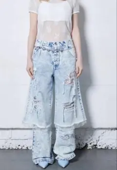 THEREDTHREAD veil frill garter shorts - メルカリ