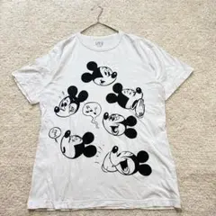 ユニクロUNIQLO メンズ　ミッキーマウス Tシャツ ホワイト　L