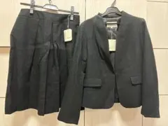 匿名新品●SOUP スープ　ノーカラージャケット　スカート　セットアップ　スーツ