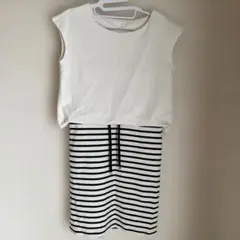 index ノースリーブストライプワンピース