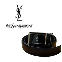 YVES SAINT LAURENT イヴ・サンローラン レザー ブラック