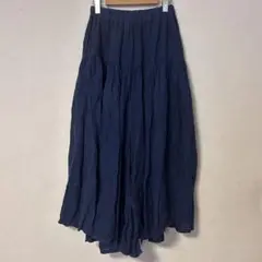 高城染工　blueingreen ネイビー ガウチョパンツ　ワイドパンツ