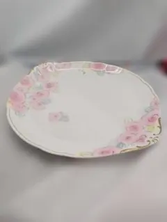 NINA RICCI ニナリッチ ピンクローズ 花柄 プレート 皿 金彩のサムネイル