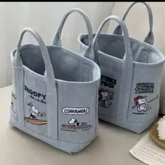 【最安値】スヌーピー　刺繍バック　デニムトート　刺繍トートバッグ　新品
