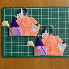 ハロウィン　折り紙デコレーション 壁飾り イベント飾り ②