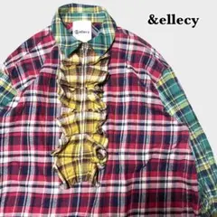 早い者勝ち❤️&ellecyアンドエルシー長袖ストライプ フリルシャツ2way 