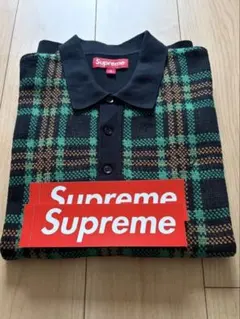 supreme Plaid Knit S/S Polo 24ss - メルカリ