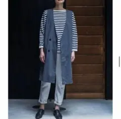 中川政七商店　ジレ　ロングベスト 楽天市場】ジレ レディース ロングジレ ロングジレベスト Vネック 春秋