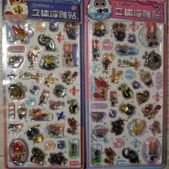 【海外正規品】日本未発売◎ズートピアボンボンドロップシール公式ライセンス２枚