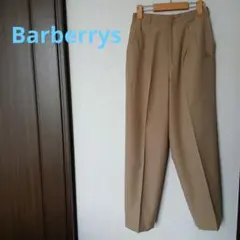 Burberrys ベージュ プリーツスラックス脇ゴムL 刺繍ロゴ入り裏地付き