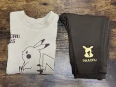 ポケモン ピカチュウ 長袖Tシャツ＆レギンス セットアップ 80cm トレーナー