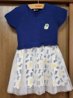 女の子　切り替えワンピース