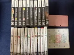 3DS ピンク 本体＆ソフト23個＆ポケモンソフトケース まとめ売りセット