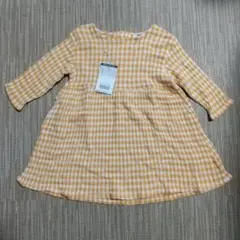 BREEZE 新品未使用 オレンジチェックワンピース 90センチ