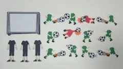サッカー★緑★色紙・寄せ書き用シール12枚セット★卒業引退アルバム卒団