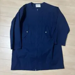 banal chic bizarre ノーカラー コートネイビー