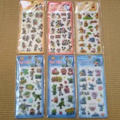 セール　ディズニー公式　正規品　固いタイプ　ぷっくりシール　クリスタルシール