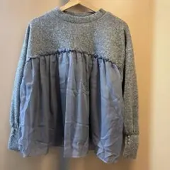 HK WORKS LONDON フリル付き長袖トップス　ニット　Mサイズ