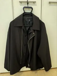 HARE ブラック ライトフラシZIPブルゾン