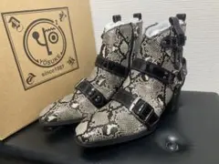 新品ヨースケ YOSUKEショートブーツ 27.5メンズパイソンウエスタンブーツのサムネイル