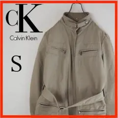Calvin Klein ベージュ　ジャケット S　ライダース　アウター